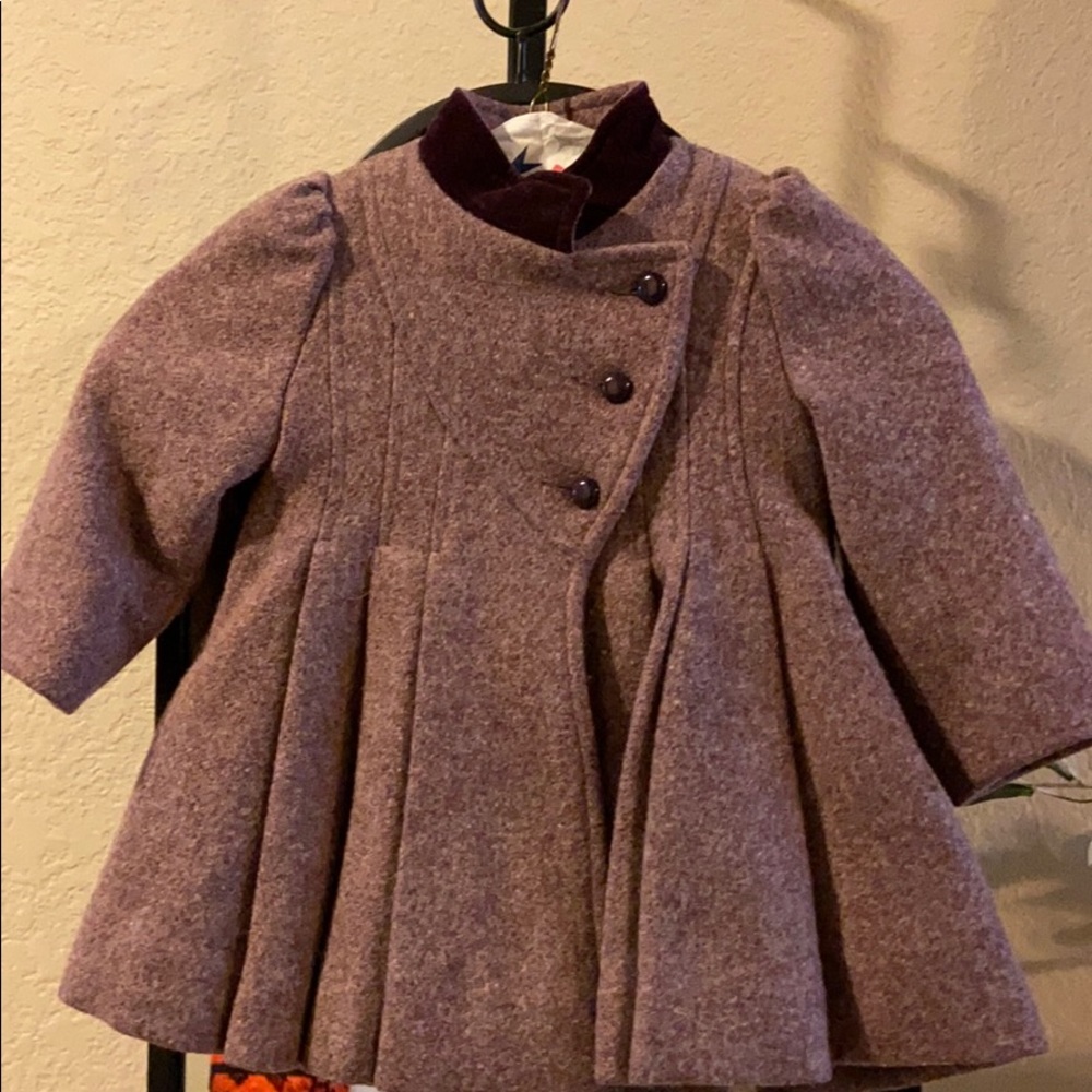 Vintage little girl wool coat